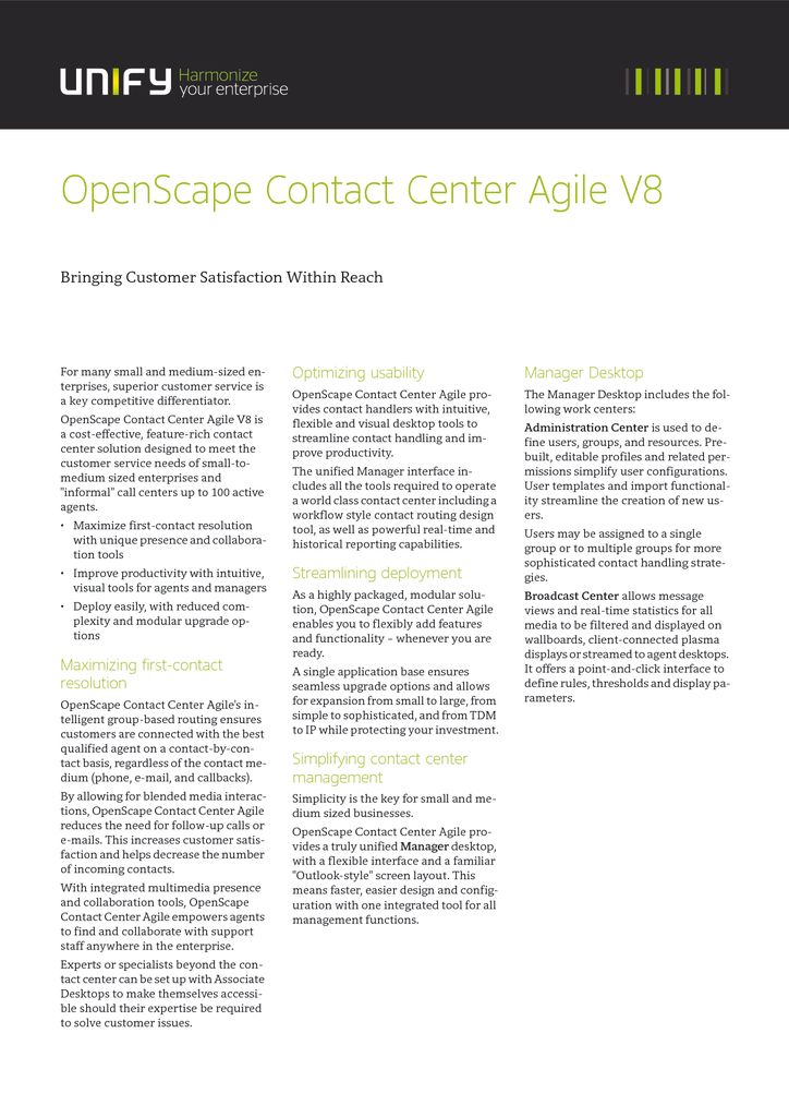 thumbnail of OpenScape-Contact-Center-Agile-V8-Data-Sheet