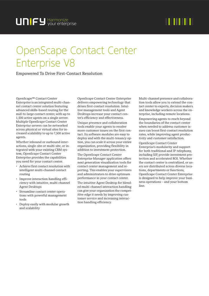 thumbnail of OpenScape-Contact-Center-Enterprise-V8-Data-Sheet