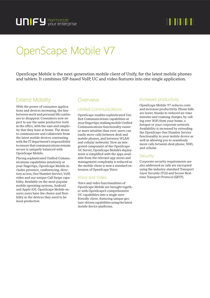 thumbnail of OpenScape_Mobile-V7-Datasheet